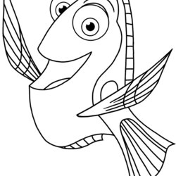 Cool Finding Dory Coloring Pages Printable Disney Drawing Book Color Marlin Destiny Hank Print Clip Amazing