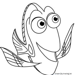 Fine Finding Dory Coloring Pages Baby Disney Printable Book Drawing Template Color Hank Clip Print Marlin