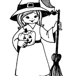 Halloween Coloring Pages Little Witch