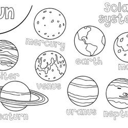 Sterling Solar System Coloring Pages For Elementary Students Planets