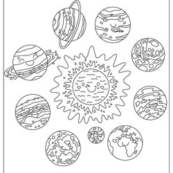 Superb Solar System And Coloring Pages Illustrations Page