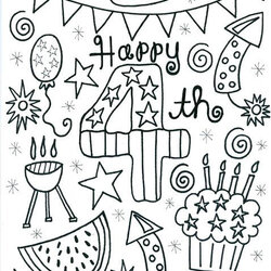 Worthy Of July Coloring Pages Best For Kids Printable Happy Fourth Fireworks Flag Rocks Page