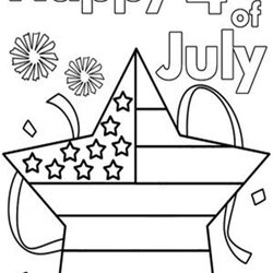 Wonderful Printable July Coloring Pages Fourth Of Star Min