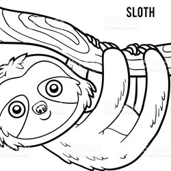 Terrific Printable Sloth Coloring Pages