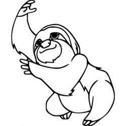 Eminent Sloth Sid Coloring Pages With Dancing Toed Outline