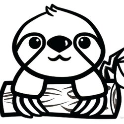 Worthy Cute Sloth Coloring Page Home Cuties