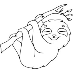 Out Of This World Cartoon Sloth Coloring Pages Baby
