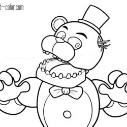 Superlative Five Nights At Coloring Pages Print And Color Freddy