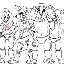 Five Nights At Bonnie Coloring Pages Freddy