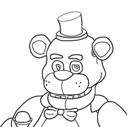 Terrific Five Nights At Coloring Pages Print And Color Freddy