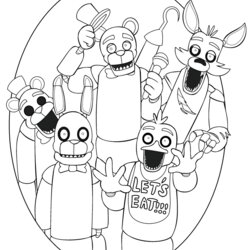 Great Five Nights At Coloring Pages Print And Color Freddy