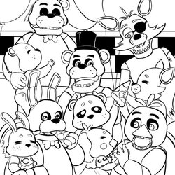 Preeminent Five Nights At Freddy Coloring Pages To Print Activity Shelter Characters