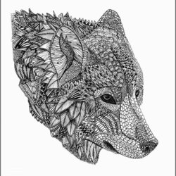 Very Good Wolf Coloring Pages For Adults Best Kids Tribal Adult Colouring Print Printable Native Sheets