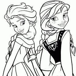Marvelous Inspired Picture Of Anna And Elsa Coloring Pages Frozen Princess