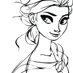 Sterling Princess Elsa And Anna Coloring Pages At Free Frozen Disney Drawing Muslim Printable Look Body Print