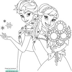 Inspired Picture Of Anna And Elsa Coloring Pages Frozen