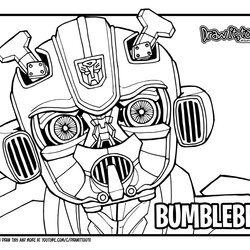 Preeminent Colouring Pages Of Bumblebee Transformers File Cut