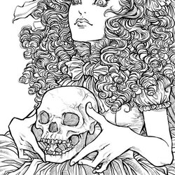 Legit Free Printable Halloween Coloring Pages For Adults Best Colouring Sheets Color Girl Horror Creepy Book