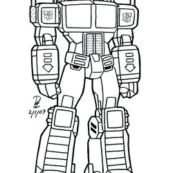 Admirable Prime Coloring Pages Printable At Free Download Transformers Drawing Transformer Print