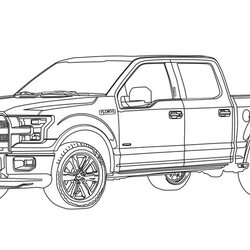 Legit Ford Drawing Truck Coloring Pages Trucks Cars Pickup