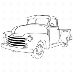 Peerless Chevy Pickup Coloring Pages At Free Printable Truck Trucks Old Pick Color Print