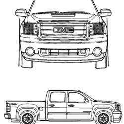 Magnificent Pickup Truck Coloring Pages Printable Com Trucks Boys Template Vehicles Cars