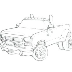 Wizard Pickup Truck Coloring Pages Printable At Free Dodge Ford Ram Raptor Charger Color Print