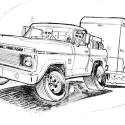 Capital Truck Coloring Pages Cars Lifted Chevy