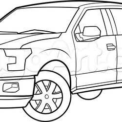 Brilliant Pickup Truck Coloring Pages Printable At Free Ford Drawing Pick Cool Chevy Dodge Draw Ram Kids Cars