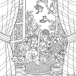 Very Good Blissful Scenes Summer Coloring Pages Book Mandalas Muster Finished