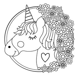 The Highest Quality Coloring Page Free Printable Picture Unicorns Unicorn