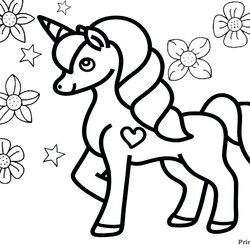 Adorable Unicorn Coloring Pages For Girls And Adults Updated Kids Cute Baby Flowers Beautiful Unicorns Color