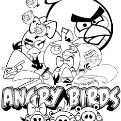 Super Angry Birds Coloring Pages At Free Bird Printable Color Red Print