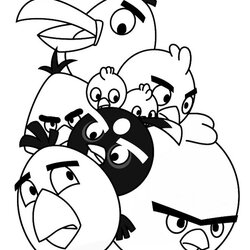 Exceptional Angry Birds Game Coloring Sheet Characters Pages Bird Page