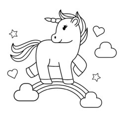 Magnificent Cute My Little Unicorn Different Coloring Pages To Print At Fun Color Rainbow Kids Book Activity