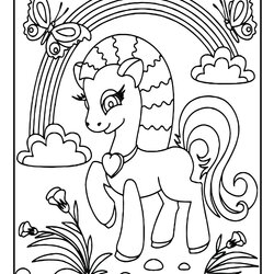 Sterling Unicorn Coloring Book Pages For Kids Colouring