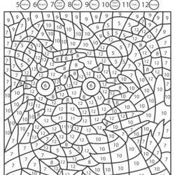Wonderful Numbers Coloring Pages Printable Hard Color By Number