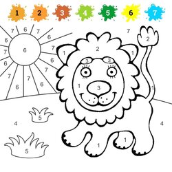 Coloring By Numbers For Children Color
