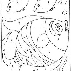 Super Number Coloring Pages For Preschool Simple