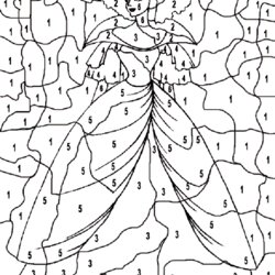 Free Disney Color By Numbers Coloring Pages Download Colour Printable Number Princess Kids Adult Worksheets