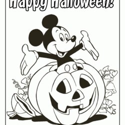 Swell Halloween Coloring Pages Preschoolers Home Mickey Disney Mouse Printable Kids Pumpkin Sheets Friends
