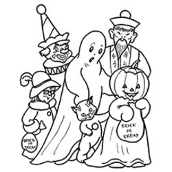 Magnificent Halloween Coloring Pages For Kids At Free Printable Trick Treat Color Choose Board