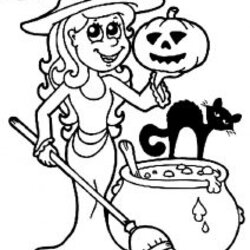 Halloween Free Printable Coloring Pages For Kids Re Template Thumbs Children