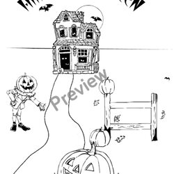 Printable Halloween Coloring Page For Kids Fun Preview