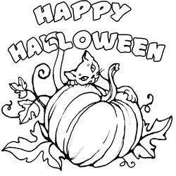 Sterling Halloween Print Coloring Pages Happy Signs Colour Kids Pumpkin Cat