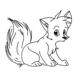 Superlative Fox Coloring Pages Free Printable Cartoon Baby Arctic Drawing Red Cute Animals Animal Print Color