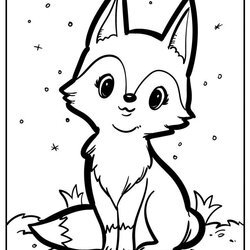 Marvelous Fantastic Fox Coloring Pages Free Foxes