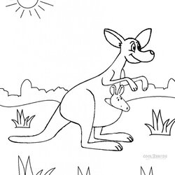 Printable Kangaroo Coloring Pages For Kids