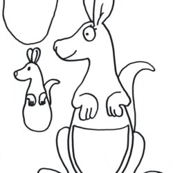 Out Of This World Kangaroo Coloring Page Animals Town Free Color Sheet Pages Baby Printable Craft Kids