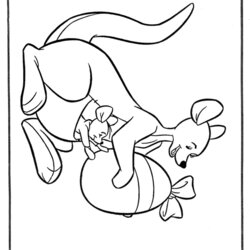 Worthy Kangaroo Coloring Pages Easter Egg Para Kids Australia Crafts Color Printable Colouring Books Library